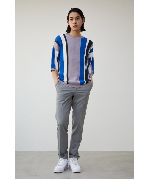 AZUL by moussy（アズールバイマウジー）の「MULTI COLOR GARTER KNIT/マルチカラーガーターニット（ニット/セーター・メンズ・グレー系その他/ホワイト系その他・MEDIUM/LARGE）」の17枚目の写真