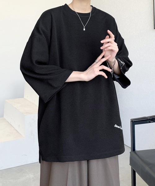 FVLMEN(フルメン)の「【FVLMEN】onepoint logo halfsleeve tee/ワンポイント ロゴ ハーフスリーブ T(Tシャツ/カットソー・メンズ・ホワイト/ブラック/グレー・MEDIUM/LARGE/X-LARGE)」の5枚目の写真