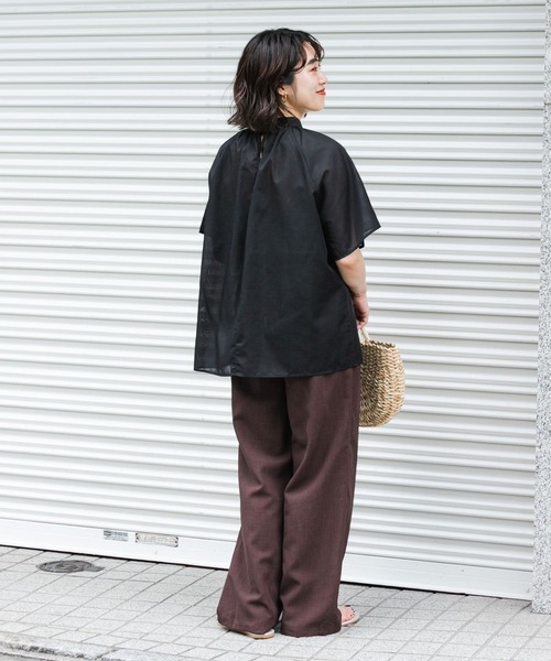 ITEMS URBANRESEARCH(アイテムズ アーバンリサーチ)の「『UR TECH DRYLUXE』イージーケアワイドパンツ(その他パンツ・レディース・モカ/ブラック/ブルー/ブラウン/グレー系その他・FREE)」の15枚目の写真