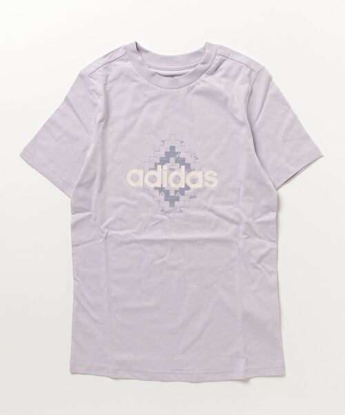 adidas(アディダス)の「アディダス adidas ウーブン スポーツ半袖Tシャツ(Tシャツ/カットソー・レディース・ホワイト/ライラック/サックスブルー・L/S/M)」の1枚目の写真