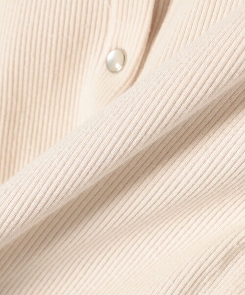 SHIPS（シップス）の「〈手洗い可能〉PLA ライト テレコ ショート カーディガン◇（カーディガン/ボレロ・レディース・ダークグレー/イエロー/オフホワイト・ONE SIZE）」の6枚目の写真
