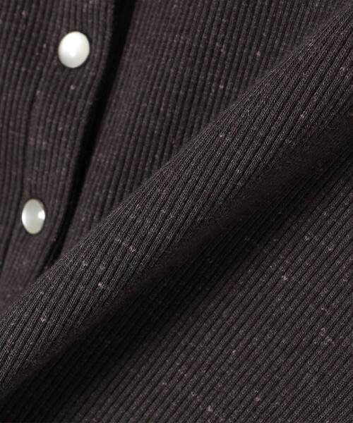 SHIPS（シップス）の「〈手洗い可能〉PLA ライト テレコ ショート カーディガン◇（カーディガン/ボレロ・レディース・ダークグレー/イエロー/オフホワイト・ONE SIZE）」の8枚目の写真