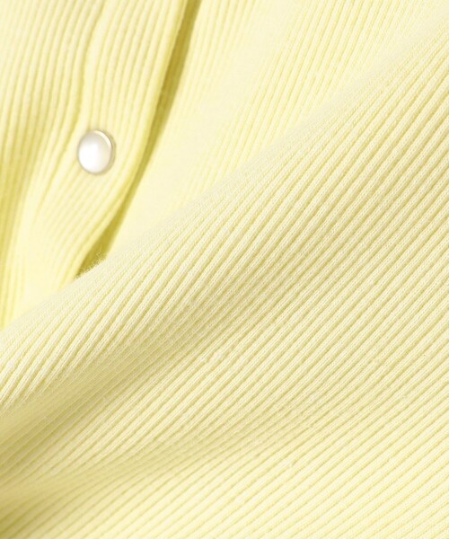 SHIPS（シップス）の「〈手洗い可能〉PLA ライト テレコ ショート カーディガン◇（カーディガン/ボレロ・レディース・ダークグレー/イエロー/オフホワイト・ONE SIZE）」の14枚目の写真