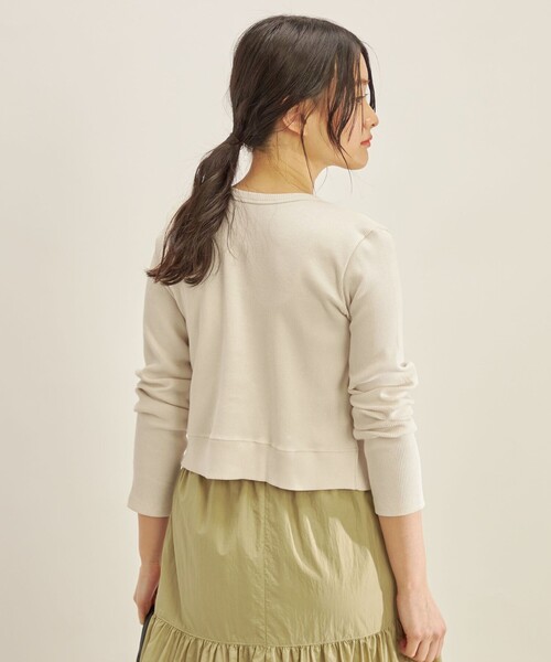 SHIPS（シップス）の「〈手洗い可能〉PLA ライト テレコ ショート カーディガン◇（カーディガン/ボレロ・レディース・ダークグレー/イエロー/オフホワイト・ONE SIZE）」の21枚目の写真