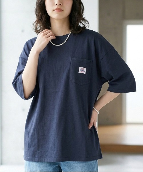 JEMORGAN(ジェーイーモーガン)の「【JEMORGAN / ジェーイーモーガン】天竺ピスネームポケット付半袖クルーネックTシャツ/ユニセックス(Tシャツ/カットソー・メンズ・ブラック/ベージュ/ネイビー/オフホワイト/ピンク/グリーン/ライトグレー/グリーン系1/ベージュ系1・XL/L/M)」の8枚目の写真