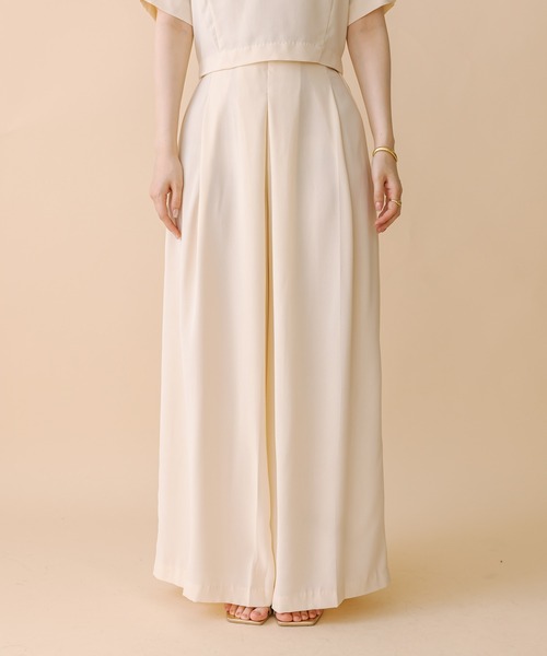 mystic（ミスティック）の「[mline]ワイドパンツセットアップ（つなぎ/オールインワン・レディース・ブラック/アイボリー/ブルー・1/2）」の16枚目の写真