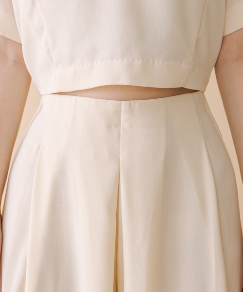 mystic（ミスティック）の「[mline]ワイドパンツセットアップ（つなぎ/オールインワン・レディース・ブラック/アイボリー/ブルー・1/2）」の5枚目の写真