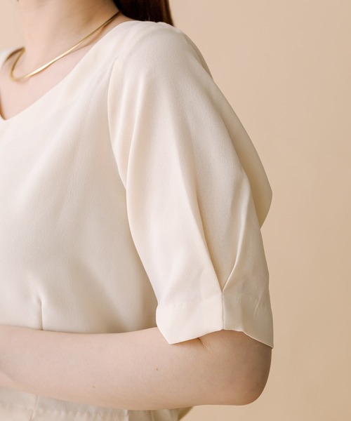 mystic（ミスティック）の「[mline]ワイドパンツセットアップ（つなぎ/オールインワン・レディース・ブラック/アイボリー/ブルー・1/2）」の6枚目の写真