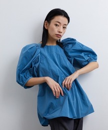 CASA FLINE 撥水リサイクルナイロン中綿コート セール】撥水リサイクルナイロンノーカラーコート（レインコート