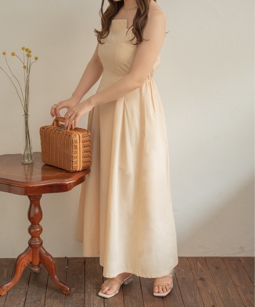 Ambre Neige(アンブルネージュ)の「アシメフレアキャミワンピース/【WEB/EC限定商品】(ワンピース・レディース・ライトベージュ/ダークブラウン・FREE)」の11枚目の写真