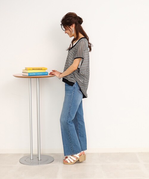 Cutie Blonde（キューティーブロンド）の「◆【2点セット/抜け感が涼し気】抜き衿デザイン メッシュニット（その他トップス・レディース・イエロー/ホワイト系/ブラック系2・00）」の21枚目の写真