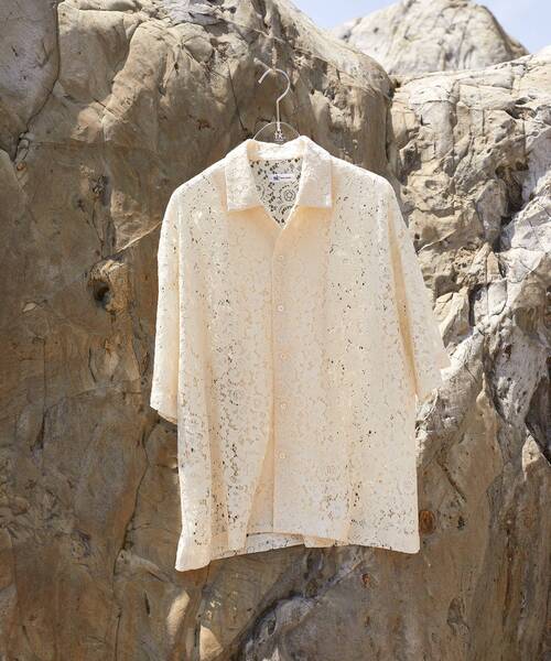 tk.TAKEO KIKUCHI（ティーケータケオキクチ）の「◆レースデザインシャツ（シャツ/ブラウス・メンズ・ホワイト/ブルー系4/ブルー系/ブラック系4/ブラック系2/ブラック系/ホワイト系3/ブラック/レッド系4・02/03）」の3枚目の写真