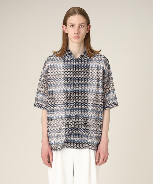 tk.TAKEO KIKUCHI（ティーケータケオキクチ）の「◆レースデザインシャツ（シャツ/ブラウス・メンズ・ホワイト/ブルー系4/ブルー系/ブラック系4/ブラック系2/ブラック系/ホワイト系3/ブラック/レッド系4・02/03）」の17枚目の写真