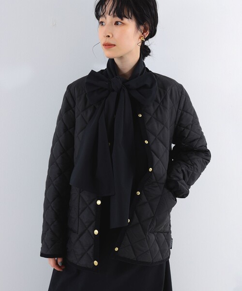 Traditional Weatherwear（トラディショナルウェザーウェア）の「Traditional Weatherwear × Demi-Luxe BEAMS / 別注 ARKLEY キルト ミドルコート（ブルゾン・レディース・ブラック/ブラウン系その他2・36/34）」の6枚目の写真