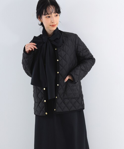 Traditional Weatherwear（トラディショナルウェザーウェア）の「Traditional Weatherwear × Demi-Luxe BEAMS / 別注 ARKLEY キルト ミドルコート（ブルゾン・レディース・ブラック/ブラウン系その他2・36/34）」の9枚目の写真