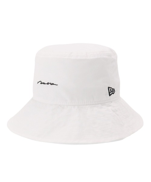 NEW ERA(ニューエラ)の「ニューエラ つば広バケットハット 筆記体ロゴ ONSPOTZ別注(ハット・レディース・ホワイト/ブラック・S/M/M/L/L/XL)」の8枚目の写真