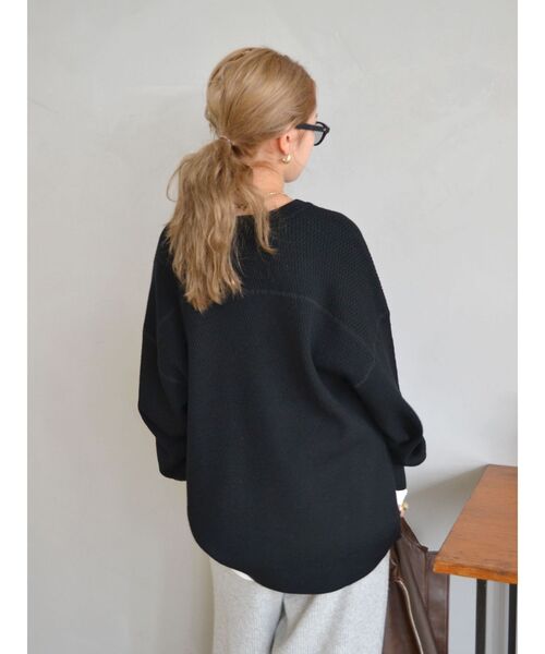 Ungrid（アングリッド）の「ハニカムロングスリーブTee（Tシャツ/カットソー・レディース・チャコールグレー/ピンク/アイボリー・FREE）」の5枚目の写真