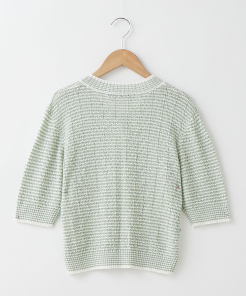 Anss.me（アンスミー）の「【Anss.me】サマーニット金ボタンコンパクトカーディガン（カーディガン/ボレロ・レディース・ピンク/グリーン/イエロー/パープル・FREE）」の10枚目の写真