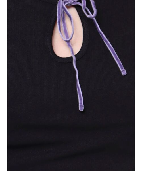 jouetie（ジュエティ）の「テレコリブリボントップス（Tシャツ/カットソー・レディース・ブラック/オフホワイト/ピンク/ブルー・MEDIUM）」の22枚目の写真