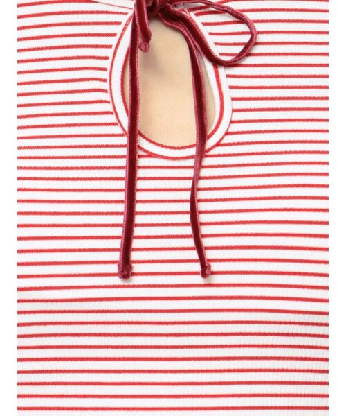 jouetie（ジュエティ）の「テレコリブリボントップス（Tシャツ/カットソー・レディース・ブラック/オフホワイト/ピンク/ブルー・MEDIUM）」の7枚目の写真