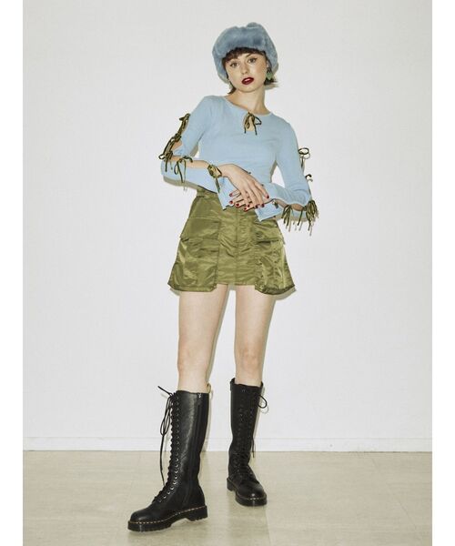 jouetie（ジュエティ）の「テレコリブリボントップス（Tシャツ/カットソー・レディース・ブラック/オフホワイト/ピンク/ブルー・MEDIUM）」の17枚目の写真