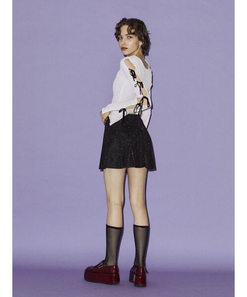 jouetie（ジュエティ）の「テレコリブリボントップス（Tシャツ/カットソー・レディース・ブラック/オフホワイト/ピンク/ブルー・MEDIUM）」の18枚目の写真