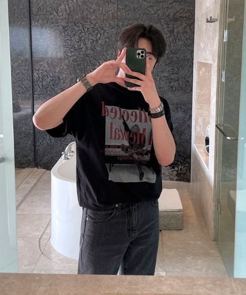 B.R.U（ブル）の「フォトグラフィックＴシャツ（Tシャツ/カットソー・メンズ・ブラック/ライトグレー・FREE）」の12枚目の写真