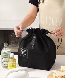 【保温・保冷】ワンハンドル キャンバス巾着ランチバッグ/お弁当袋