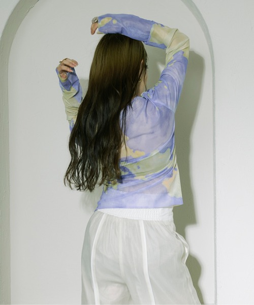 Ezick（エジック）の「Mode nuance ドレープシアートップス（Tシャツ/カットソー・レディース・ブルー系その他/パープル系その他/その他・FREE）」の19枚目の写真