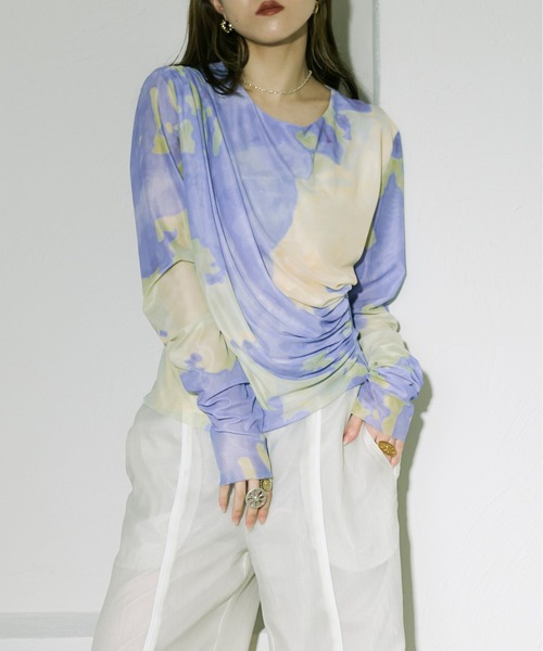 Ezick（エジック）の「Mode nuance ドレープシアートップス（Tシャツ/カットソー・レディース・ブルー系その他/パープル系その他/その他・FREE）」の15枚目の写真