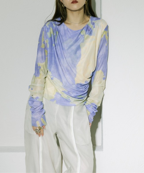 Ezick（エジック）の「Mode nuance ドレープシアートップス（Tシャツ/カットソー・レディース・ブルー系その他/パープル系その他/その他・FREE）」の17枚目の写真