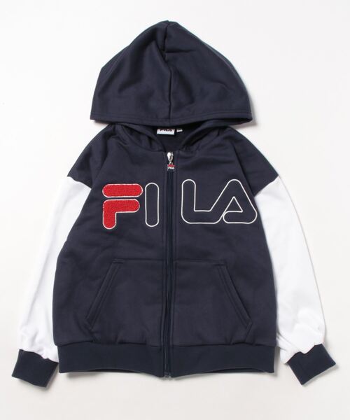 FILA（フィラ）の「FILA/フィラ　キッズ　ジャケット（アウター）（ブルゾン・キッズ・ネイビー/チャコールグレー・140/150/160/130）」の2枚目の写真