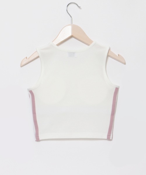 LOVETOXIC（ラブトキシック）の「【LTXC】冷感ラインカップ付タンクトップ（タンクトップ・キッズ・ブラック/オフホワイト/ピンク・LL/SS/S/M/L）」の4枚目の写真