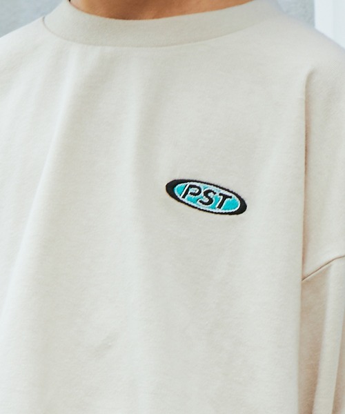 PAIRMANON STREET（ペアマノンストリート）の「【PAIRMANON STREET】ビッグシルエット ワンポイント刺繍 長袖 Tシャツ（Tシャツ/カットソー・キッズ・ブルー/ブラック系その他/グリーン/ブルー系その他2/ライトベージュ/オレンジ・90/130/100/120/150/140/110）」の9枚目の写真