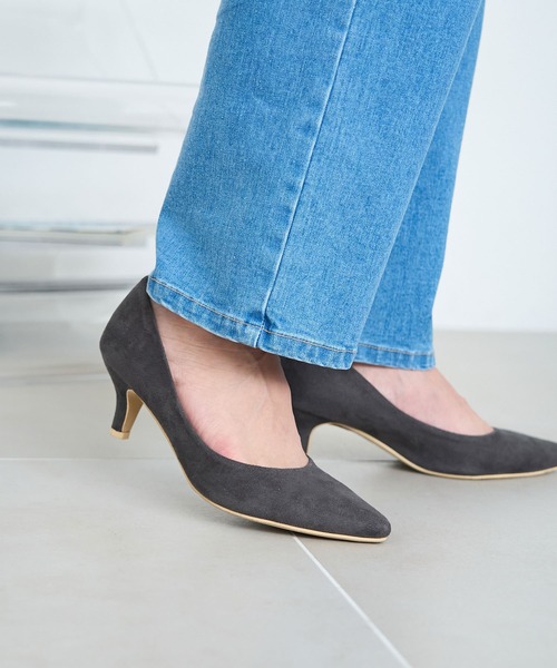 ROPE' PICNIC（ロペピクニック）の「リサイクルスエードプレーンパンプス（パンプス・レディース・ブラック系その他/チャコールグレー・23.0cm/23.5cm/24.0cm/24.5cm）」の12枚目の写真