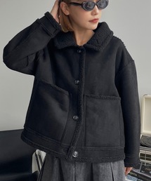 リバーシブルムートンボアジャケット