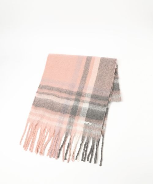 mysty woman（ミスティウーマン）の「チェックストール 977918（ストール/ショール・レディース・ベージュ系その他/ブラウン・FREE）」の3枚目の写真