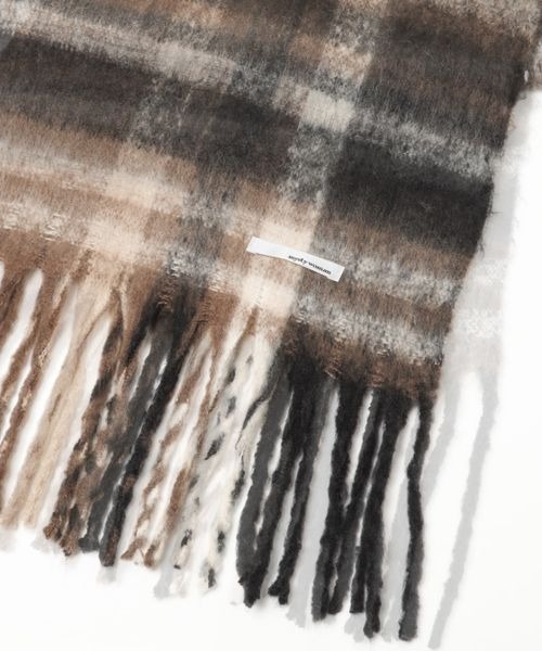mysty woman（ミスティウーマン）の「チェックストール 977918（ストール/ショール・レディース・ベージュ系その他/ブラウン・FREE）」の6枚目の写真