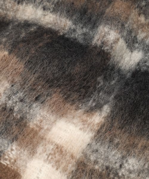 mysty woman（ミスティウーマン）の「チェックストール 977918（ストール/ショール・レディース・ベージュ系その他/ブラウン・FREE）」の7枚目の写真