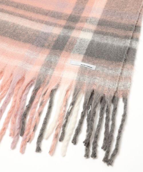 mysty woman（ミスティウーマン）の「チェックストール 977918（ストール/ショール・レディース・ベージュ系その他/ブラウン・FREE）」の8枚目の写真