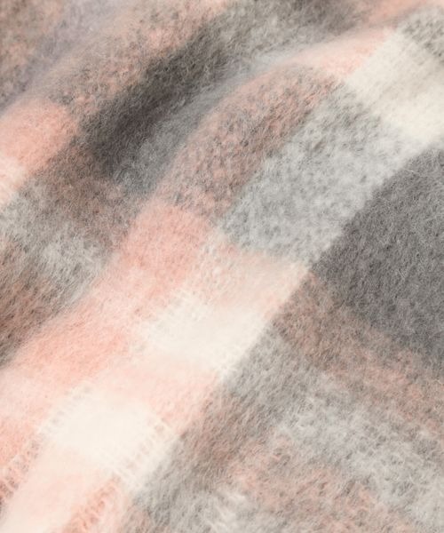 mysty woman（ミスティウーマン）の「チェックストール 977918（ストール/ショール・レディース・ベージュ系その他/ブラウン・FREE）」の9枚目の写真