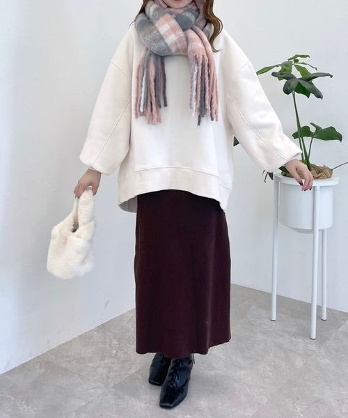 mysty woman（ミスティウーマン）の「チェックストール 977918（ストール/ショール・レディース・ベージュ系その他/ブラウン・FREE）」の11枚目の写真