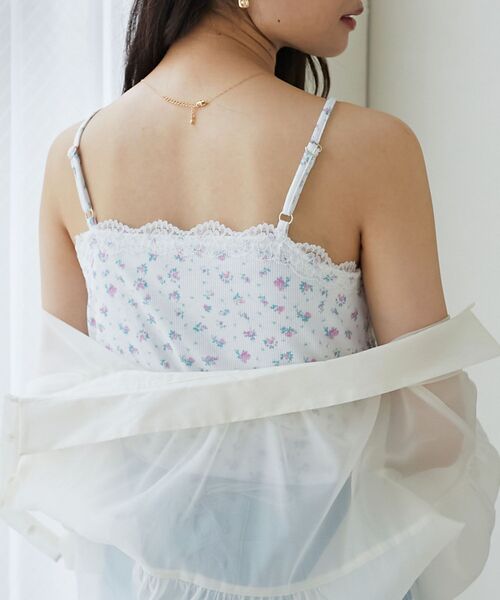 MAJESTIC LEGON（マジェスティックレゴン）の「カップ付きレーストリムキャミソール（キャミソール・レディース・ブルー系その他2/ブルー/ピンク系その他2・MEDIUM）」の12枚目の写真