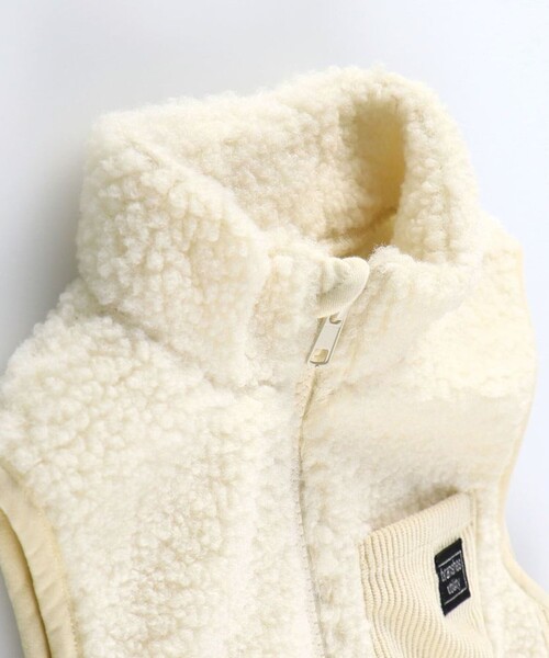 BRANSHES（ブランシェス）の「ボアベスト（ベスト・キッズ・アイボリー/サックスブルー・120/140/150/130/90/100/110）」の8枚目の写真
