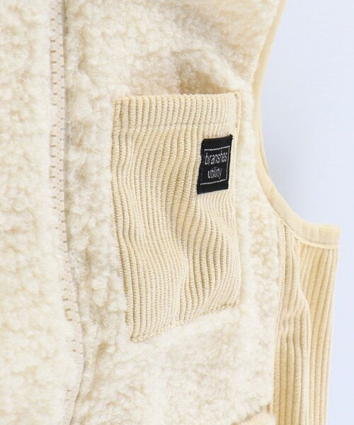 BRANSHES（ブランシェス）の「ボアベスト（ベスト・キッズ・アイボリー/サックスブルー・120/140/150/130/90/100/110）」の10枚目の写真