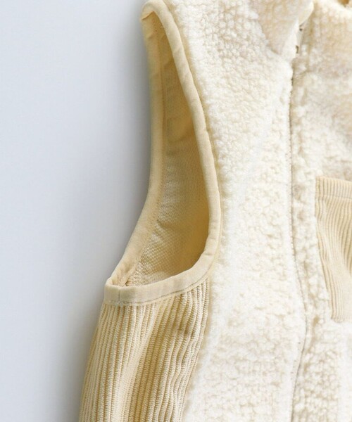 BRANSHES（ブランシェス）の「ボアベスト（ベスト・キッズ・アイボリー/サックスブルー・120/140/150/130/90/100/110）」の11枚目の写真