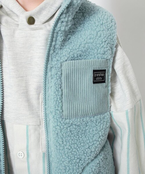 BRANSHES（ブランシェス）の「ボアベスト（ベスト・キッズ・アイボリー/サックスブルー・120/140/150/130/90/100/110）」の18枚目の写真