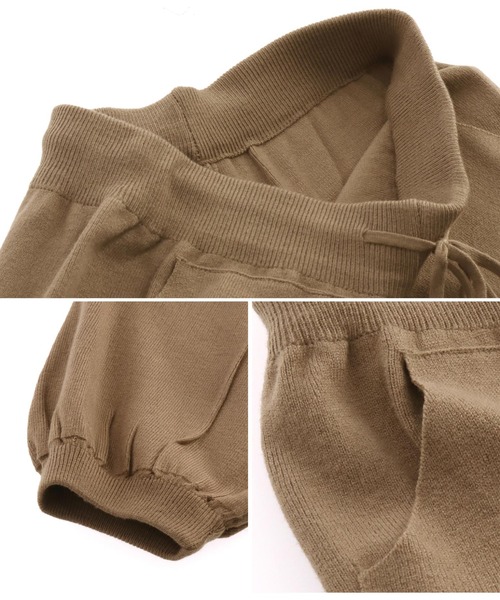 anap mimpi（アナップミンピ）の「センターラインニットジョガーパンツ（その他パンツ・レディース・グレイッシュベージュ/ブラック・FREE）」の11枚目の写真