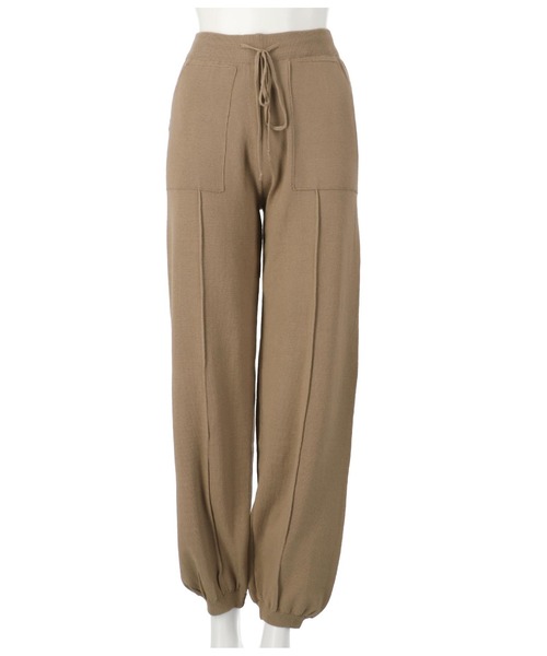 anap mimpi（アナップミンピ）の「センターラインニットジョガーパンツ（その他パンツ・レディース・グレイッシュベージュ/ブラック・FREE）」の4枚目の写真