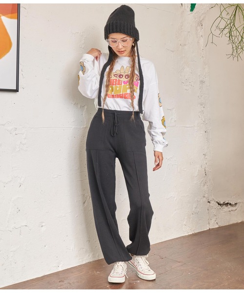 anap mimpi（アナップミンピ）の「センターラインニットジョガーパンツ（その他パンツ・レディース・グレイッシュベージュ/ブラック・FREE）」の18枚目の写真